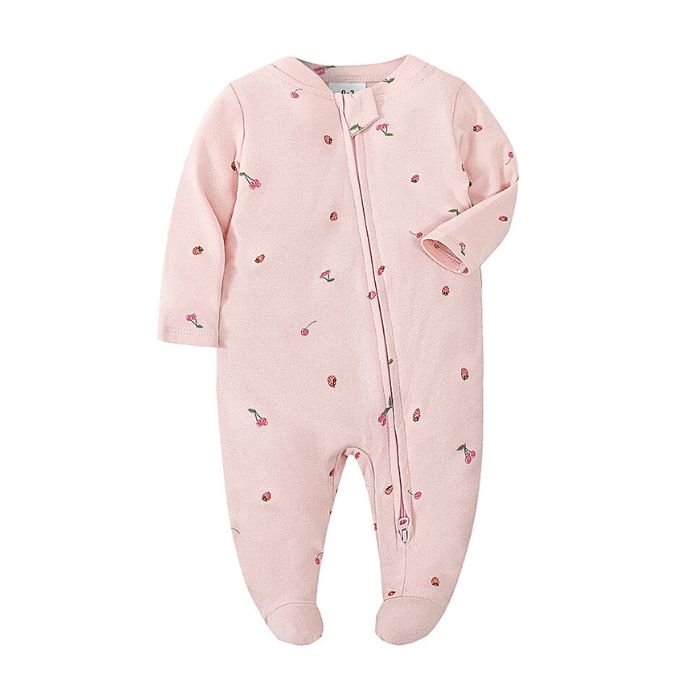 barboteuse bebe imprimee cerise