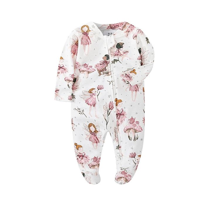 barboteuse bebe imprimee motif fee dansante