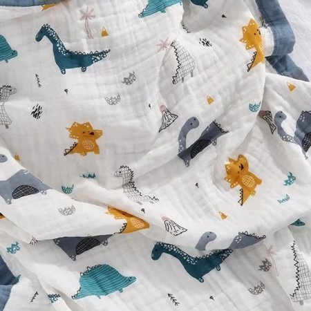 couverture-bebe-coton-calin-dinosaure