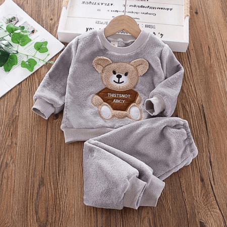 pyjama-enfant-polaire-ours-gris