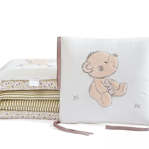 tour de lit bebe ourson et lapin design mignon
