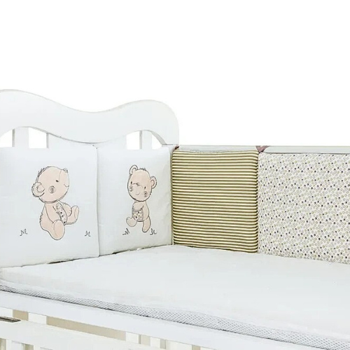 tour de lit bebe ourson et lapin securite pour bebe
