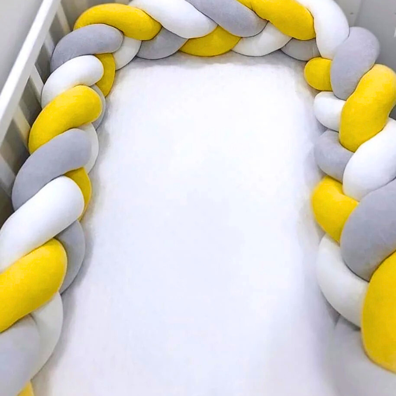 tour_de_lit_tresse_blanc_gris_jaune_protection