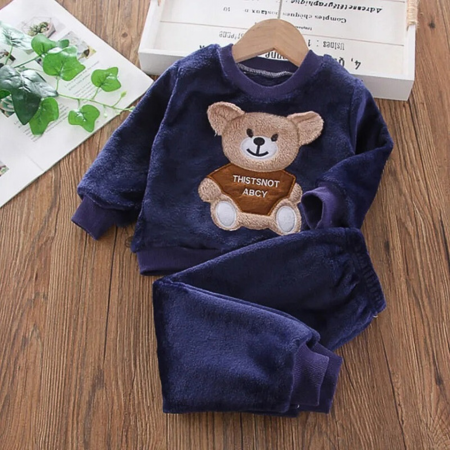 Pyjama-enfant-polaire-ours-bleu