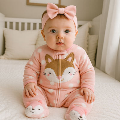 bebe-fille-habillee-en-pyjama-bebe-fille-renard