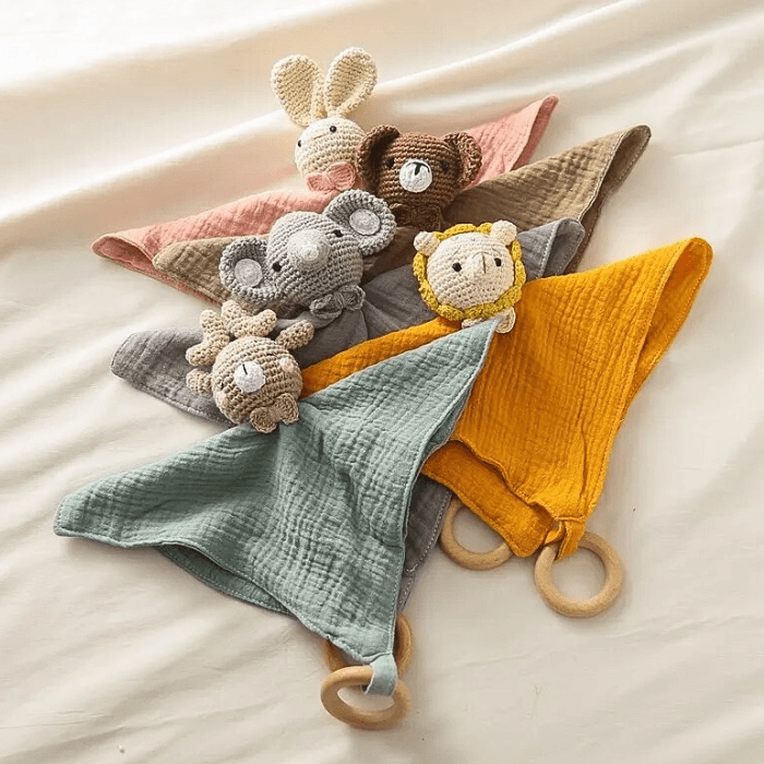 DOUDOU POUR BEBE EN CROCHET AMIS SAUVAGES - Ptipoupon