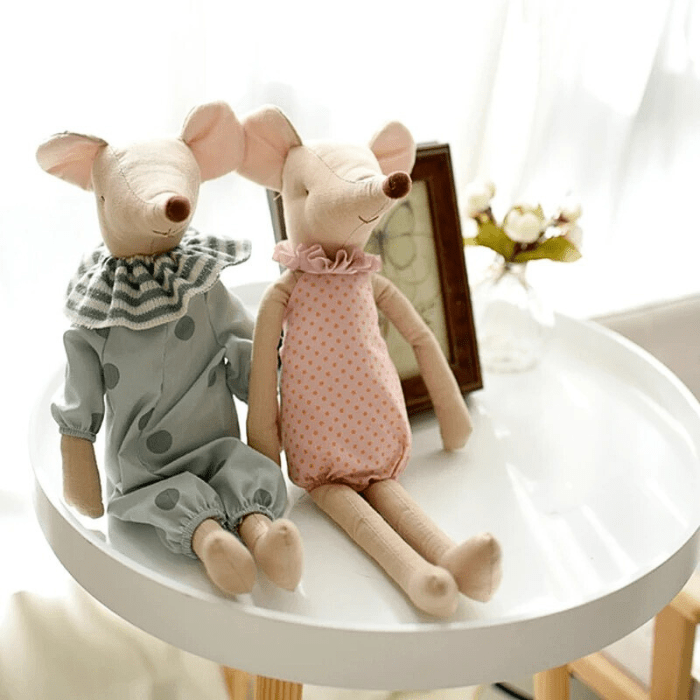 doudou-pour-bebe-sourisette-rose-et-verte