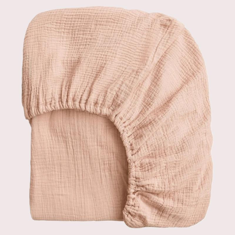 Drap housse pour matelas 70 x 140 cm - coton doux rose poudré