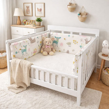 lit-avec-tour-de-lit-bebe-jungle-et-etoile-dans-la-chambre-de-bebe