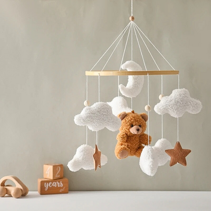mobile-bebe-ours-brun-accompagnant-mignon