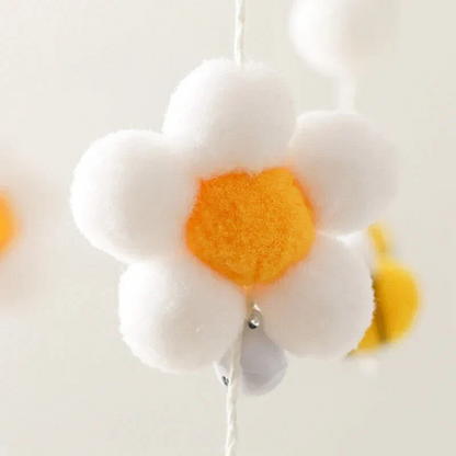 mobile-pour-lit-bebe-abeille-jaune-fleur