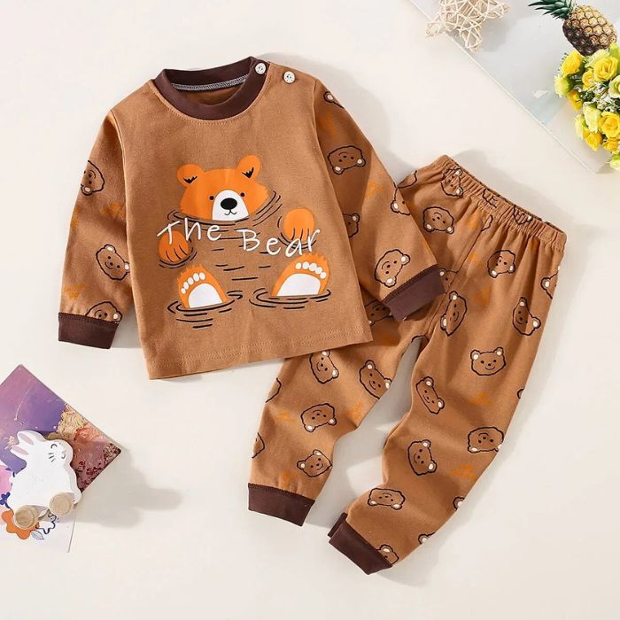 pyjama-bebe-garçon-motif-ours-brun