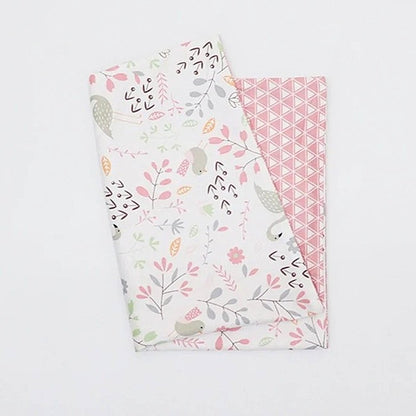 taie d'oreiller bébé flamants et roses réversible avec deux motifs