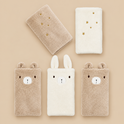 tour de lit bébé coton peluche ourson lapin beige écru