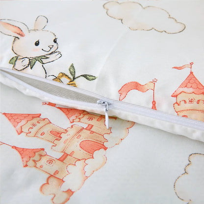 tour de lit bébé fille château lapin enchanté avec fermeture