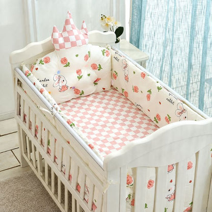 tour de lit bébé fille lapin coton ensemble de cinq pièces