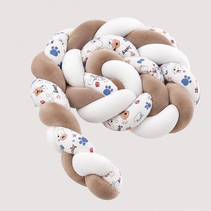 tour de lit pour bébé panda câlin tressé avec motifs pandas et autres dessins