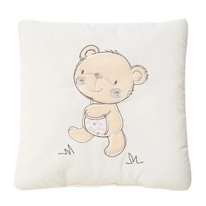 tour de lit bebe ourson et lapin ourson beige