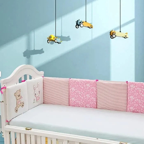 tour_de_lit_bebe_ourson_et_lapin_rose