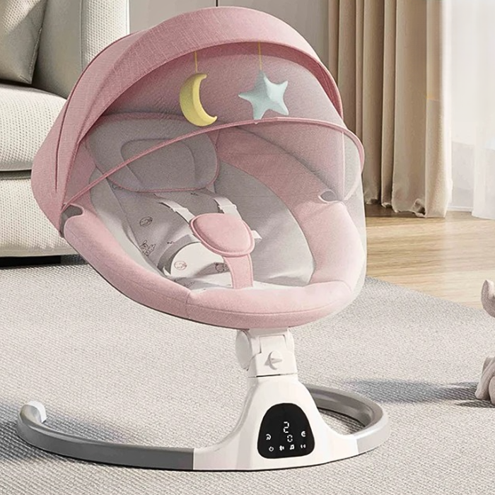 transat-pour-bebe-electrique-rose
